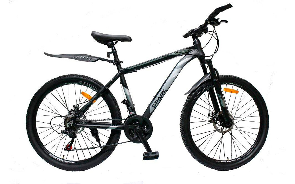 Фотография Велосипед SPARK TRACKER 26" 2021, размер М, Серо-черный